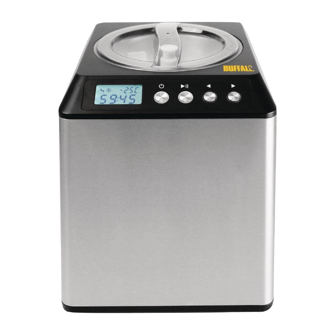Buffalo CM289 Cong¨¦lateur, 180 W, acier inoxydable, Sorbeti¨¨re Verticale 180 W pour Glaces et Sorbets 2 Litres