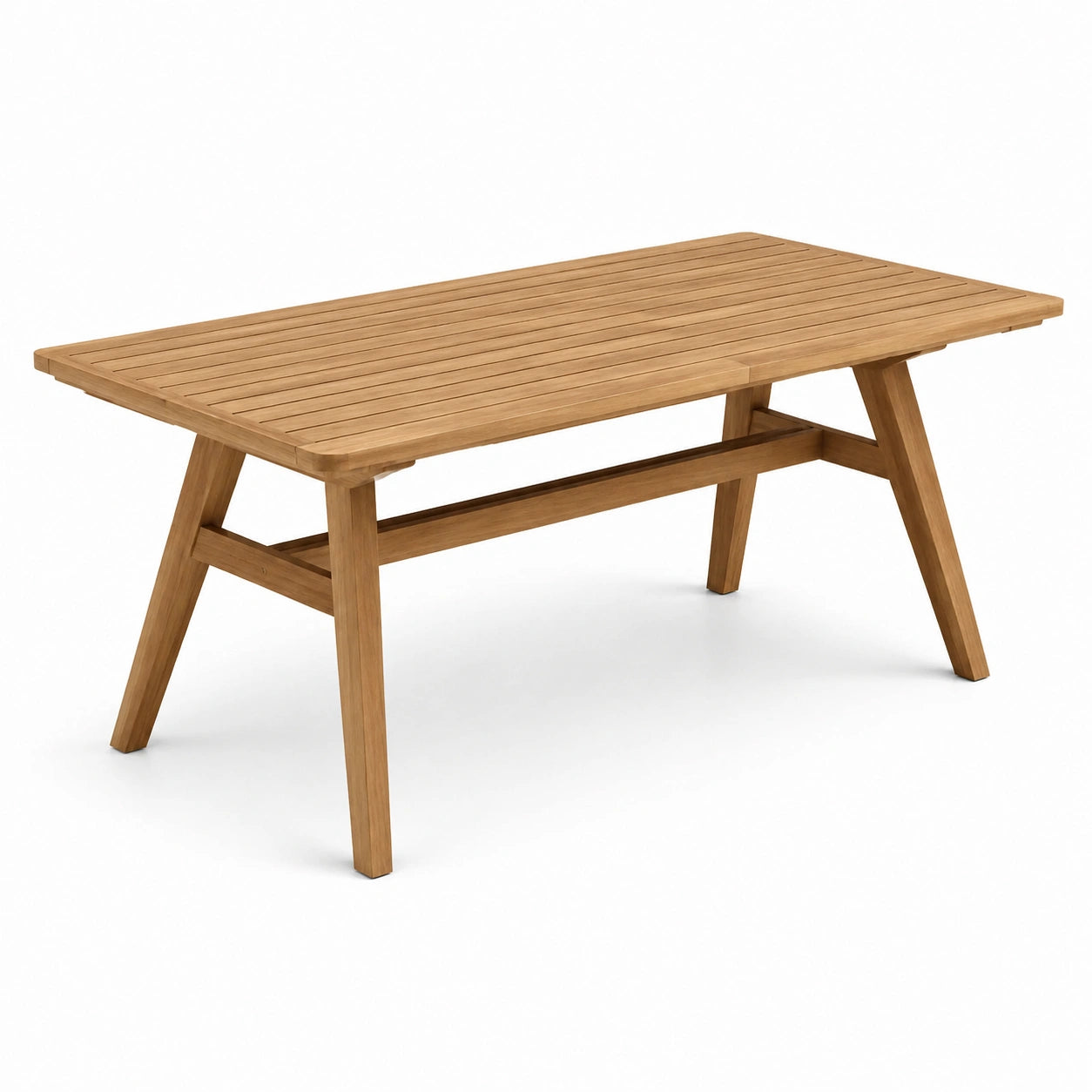 Table à manger rectangulaire en teck 180x90x75 cm
