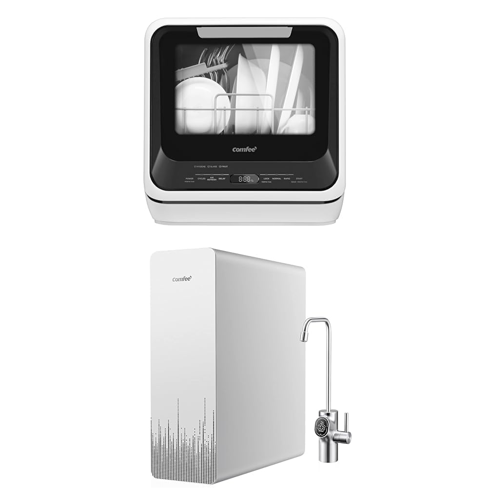 COMFEE' Lave-vaisselle compact, portable, r¨¦servoir d'eau, portable Lave-vaisselle et Reverse Osmosis System