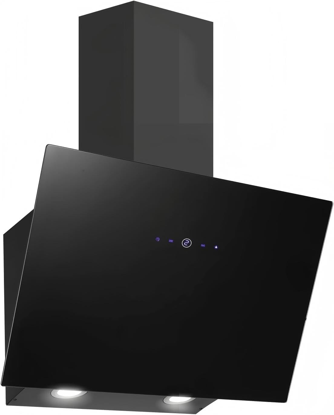 SNDOAS Hotte aspirante, 3 Vitesses, Hotte Cuisine 700 m3/h Puissance d'aspiration ¨¦lev¨¦e, verre, 60 cm, 58 dB, 75 cm, 60cm, 70W, 1-9 minutes