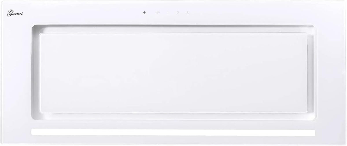 Gurari Hotte aspirante, Hotte GCH E 217 WH 90 PRIME avec 2 kits de recirculation, verre blanc, 90 cm, 6 W, t¨¦l¨¦commande, 1000 m3/h