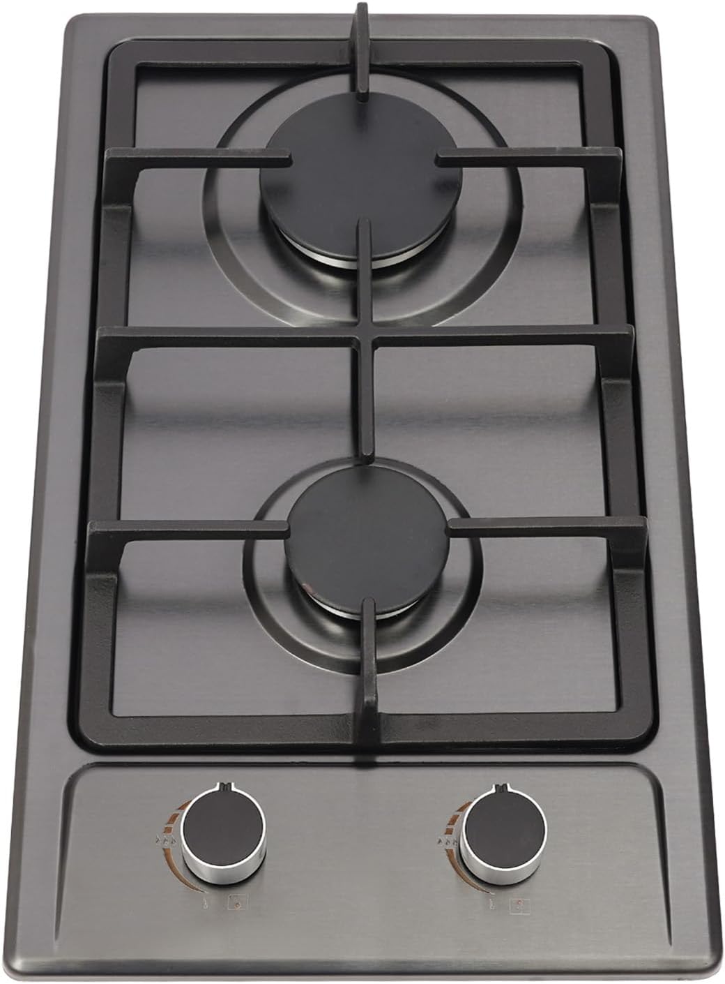 ARBGO Cuisini¨¨re, 3000 W, pour la maison, plaque de cuisson ¨¤ gaz en acier inoxydable avec valve r¨¦ducteur de pression, 1750 W, 3000 W/1750 W