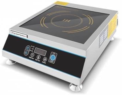 Plaque ¨¤ induction Equipementpro, acier inoxydable, r¨¦glable, 230 mm, Cuisson Rapide et Pr¨¦cise pour Cuisine, 3500W, 2000W, 70¡ãC, 280¡ãC, minuterie