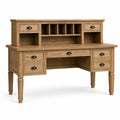 Bureau en bois de chêne avec rangement et tiroirs