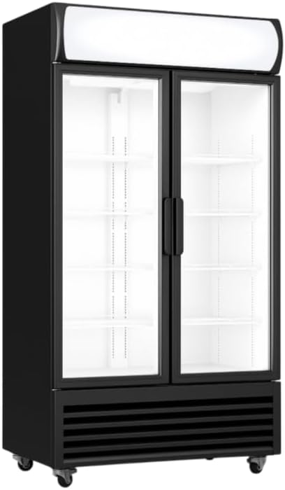 Rafraichisseur de boissons, ¨¦clairage LED, 880 ¡Á 610 ¡Á 1973 mm, 568 L, 1¡ãC, 10¡ãC, 2 Portes, 8 ¨¦tag¨¨res, 32¡ãC, 2 Portes Vitr¨¦es, r¨¦glable