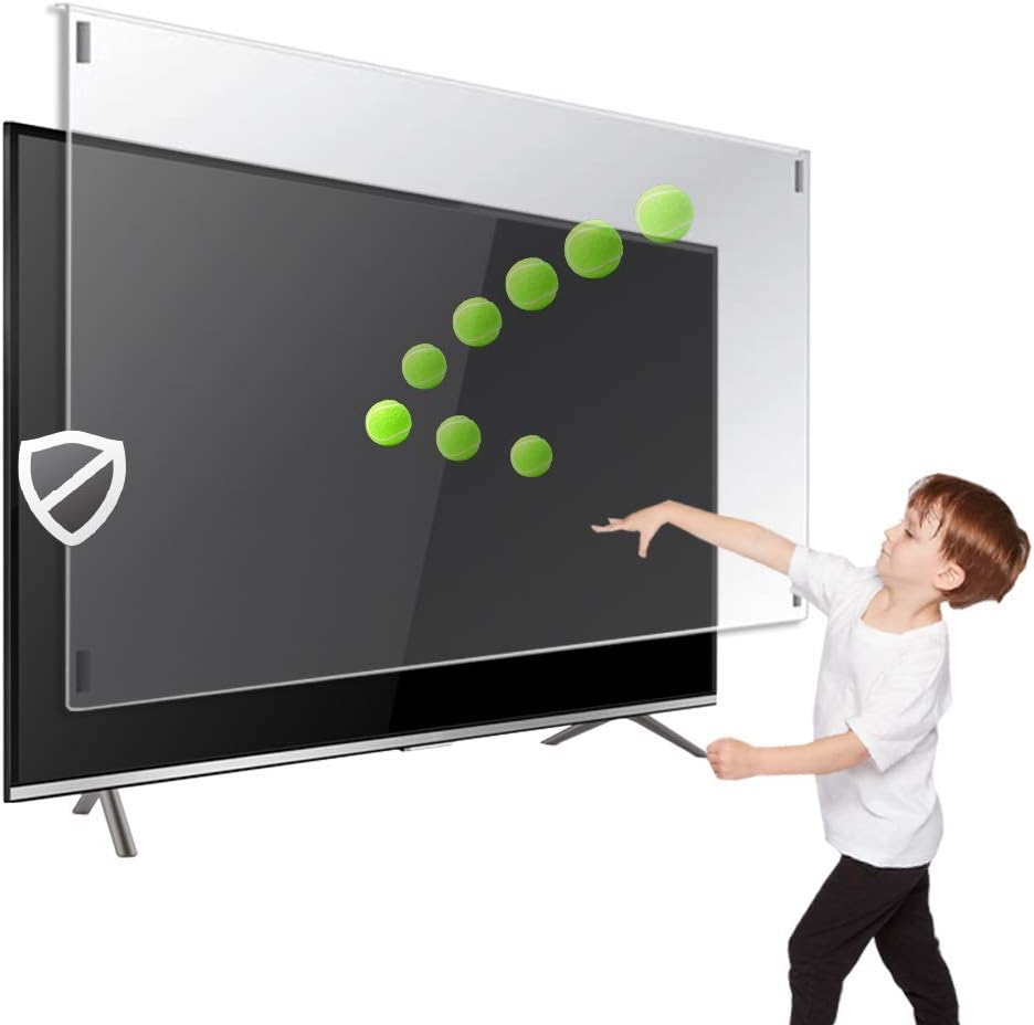 TV-Protector Protection d'¨¦cran TV 63¨C65 pouces en acrylique optique, pour LCD, LED, OLED, QLED et plasma