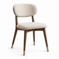 Chaise en bois avec tissu beige
