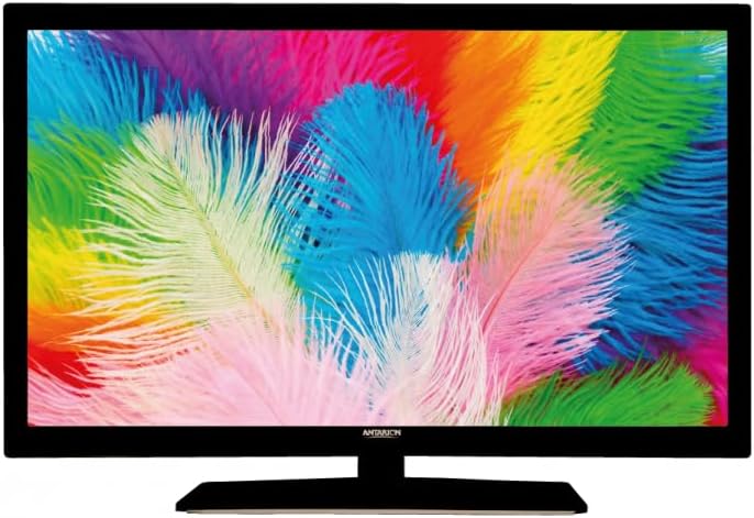 Antarion DVB-T2 T¨¦l¨¦viseur, 51 ¡Á 30 ¡Á 5 cm, TV LED 21.5' 54cm Full HD 12V Camping-Car Bateau Camion DVB-T2, 220V, ¨¦clairage LED