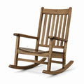 Chaise à bascule en bois massif marron