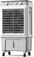 JS Space Rafra?chisseur d'air, 3 Vitesses, t¨¦l¨¦commande, Bureau 80cm, 55 L, 200 W, 60L, 4 Pains de Glace, portable, r¨¦servoir d'eau