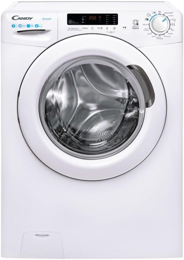CANDY 1272DW3 85x60x45 Lave-linge, 85 ¡Á 60 ¡Á 45 cm, 79 dB, 7 kg, 1200 tr/min, 16 programmes, Smart CS 1272DW3/1-11, 1200 tours, Blanc, classe C