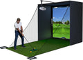 Anything Sports Enceinte de simulateur de golf avec ¨¦cran d'impact 4K, filets de protection et structure m¨¦tallique