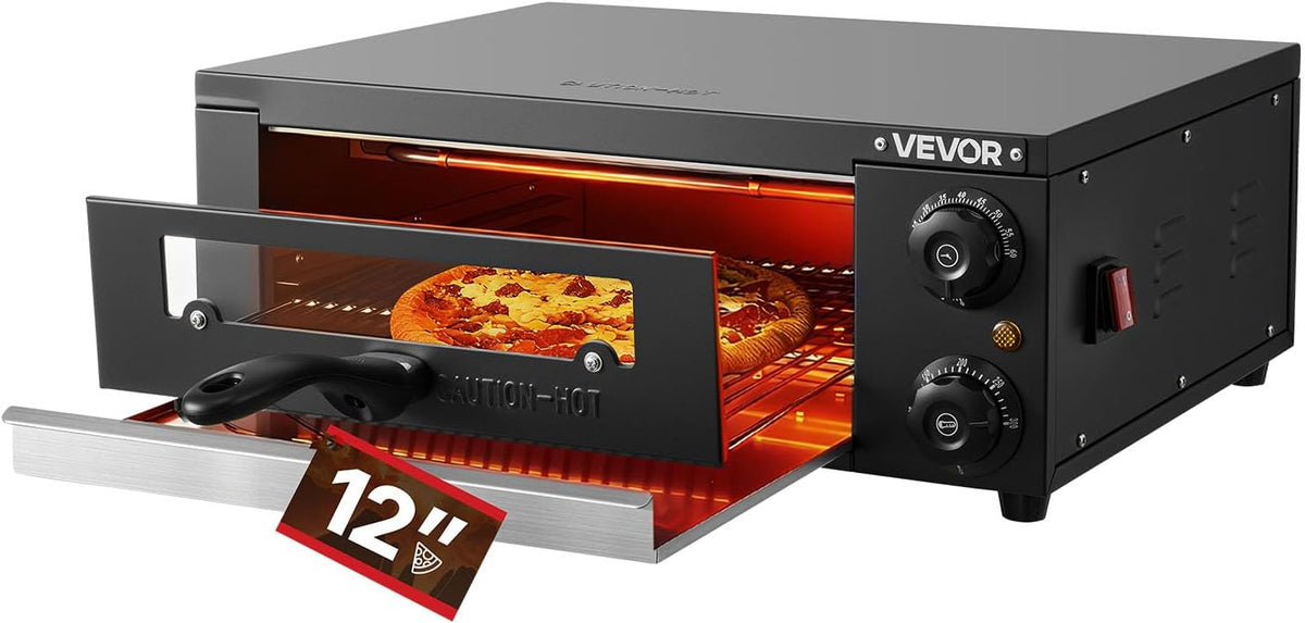 Four ¨¤ pizza, pour Cuisine Maison, Machine ¨¤ Pizza Int¨¦rieur Temp¨¦rature R¨¦glable 25-300 ¡ãC, 30, 5 cm, VEVOR, 1450 W, 1 450 W, 12 pouces, 25 ¡ãC