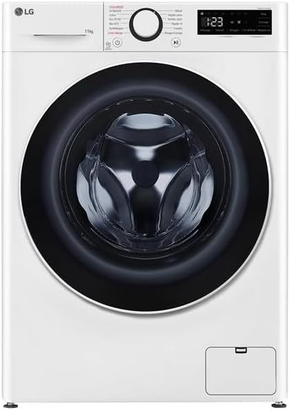LG F94R50WHS Lave-linge, 60 ¡Á 85 ¡Á 62 cm, acier inoxydable, 12 programmes, LL FRONT ESSORAGE VARIABLE F94R50WHS, fonction vapeur