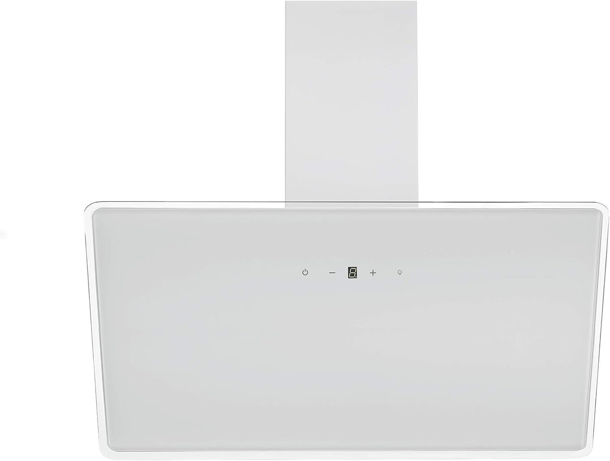 Respekta CH112090W Hotte aspirante, 90 cm, ¨¦clairage LED, verre, 61 dB, 109, 8 cm, 89, 5 cm, 38, 5 cm, 120 cm, 150 mm, 490, 6 m3/h, commande tactile