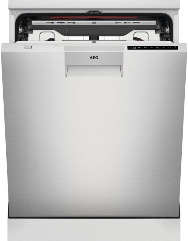 Lave-vaisselle AEG FFB76717PM, r¨¦glable, 60 cm, acier inoxydable, 44 dB, 10 cm, 44 dB(A), 14 couverts, 69 ¡ãC, moteur Inverter, pose libre