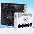 Climatiseur ExoticaBlend, t¨¦l¨¦commande, 850 W, pour Remorques, 12 V, 24 V, 2400 W, Faible Bruit Noir-24V, 12V, 450 m3/h, 5 Sorties d'air ¨¤ 360 ¡ã