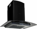 Homgoday Model50709 Hotte aspirante, Mobilier de hotte murale en acier inoxydable 756 m3/h 60 cm noir, bureau Model50709, ¨¦clairage LED, verre