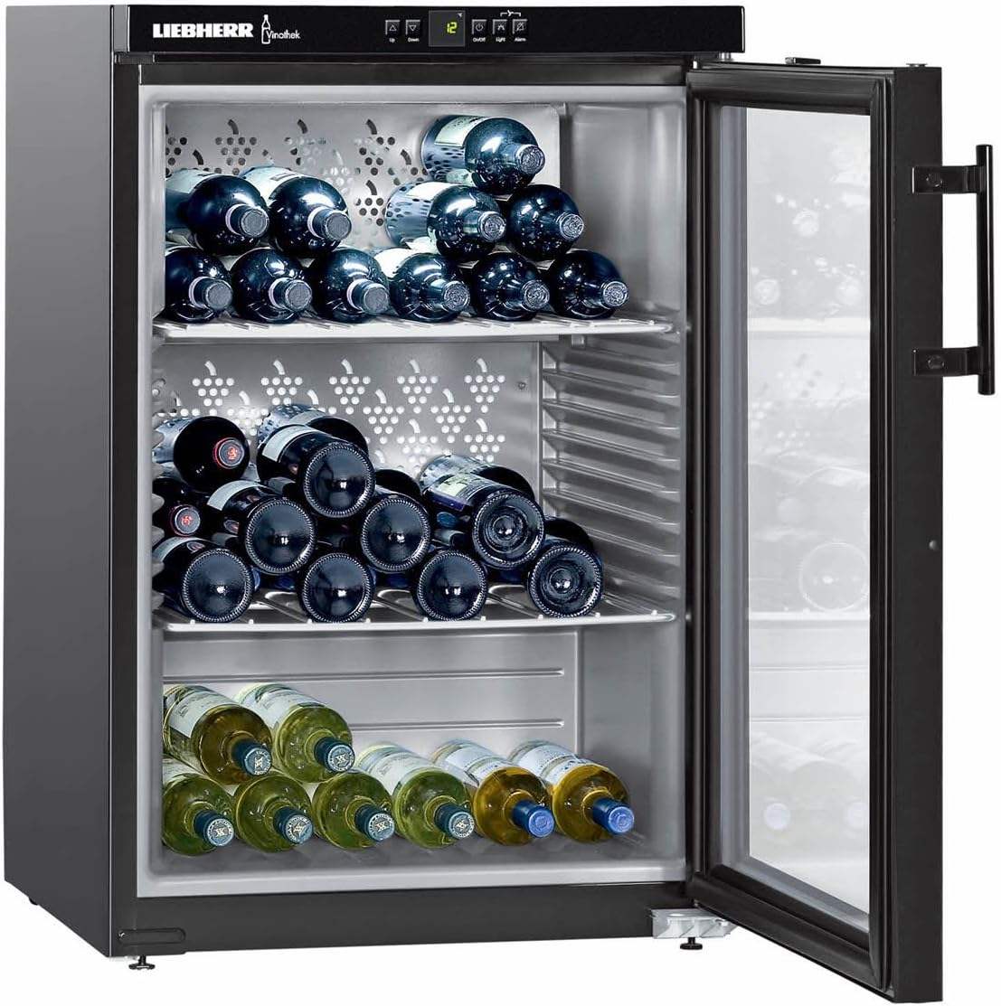 Cave ¨¤ vin, t¨¦l¨¦commande, 88, 9 ¡Á 60 ¡Á 60, 5 cm, Liebherr, 174 l, Wkb1812, 20 ¡ãC, Liebher Wkb1812 Vinoth¨¨que, r¨¦glable, noir, filtre ¨¤ charbon