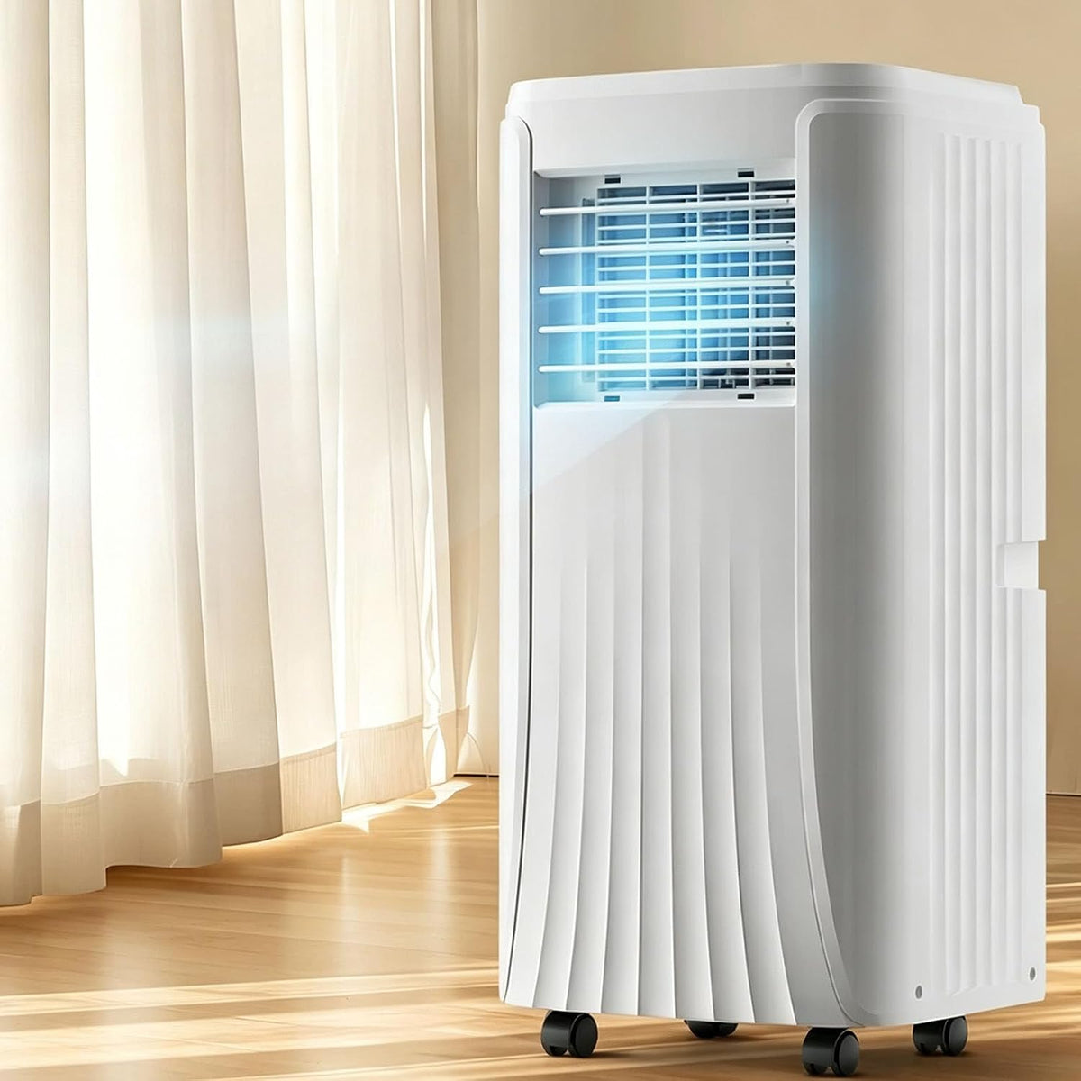 Climatiseur LJCSSD 3-en-1, t¨¦l¨¦commande, 10 000 BTU, avec minuterie 24 h et kit d'¨¦vacuation pour fen¨ºtre, 12 000 BTU, 10 000 BTU / 12 000 BTU
