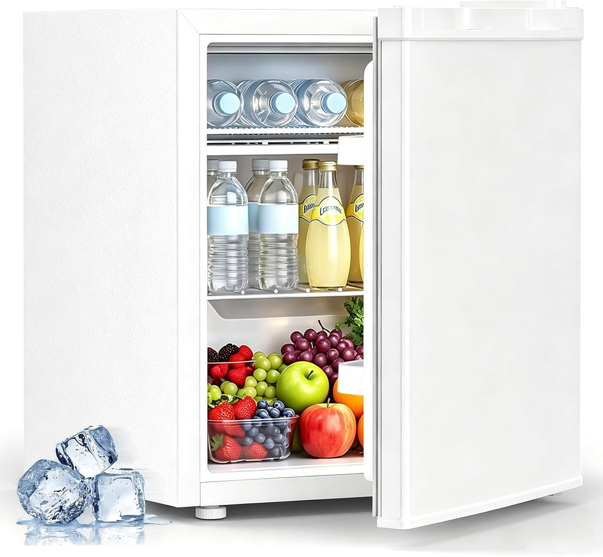 Electactic Mini r¨¦frig¨¦rateur, r¨¦glable, 19.09 pouces, 38 dB, 36L, une porte Compact R¨¦frig¨¦rateur