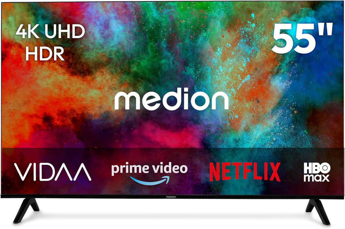 MEDION HDR10 MD855201 T¨¦l¨¦viseur, 138.8 cm, t¨¦l¨¦commande, Bluetooth, Full HD