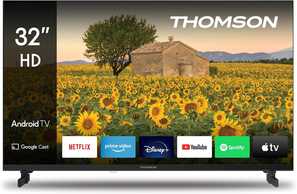 T¨¦l¨¦viseur THOMSON 32HA2S13, t¨¦l¨¦commande, 80 cm, 60cm, 30cm, 32 Pollici, A+ Pannello- 32HA2S13, Wi-Fi, Bluetooth, ¨¦clairage LED, HDMI