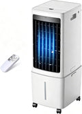 SXPYPIZ Climatiseur, Refroidisseur d'air ¨¦vaporatif portable 40 l avec t¨¦l¨¦commande, le bureau ou la chambre, 3 modes, 100 W, 3 000 m3/h, blan