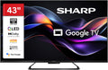 T¨¦l¨¦viseur Sharp 43HR7765E, t¨¦l¨¦commande, 108 cm, 144 Hz, 4K UHD, 144 Hz VRR Gaming, 2026, Wi-Fi, Bluetooth, QLED, Google TV, Dolby Vision