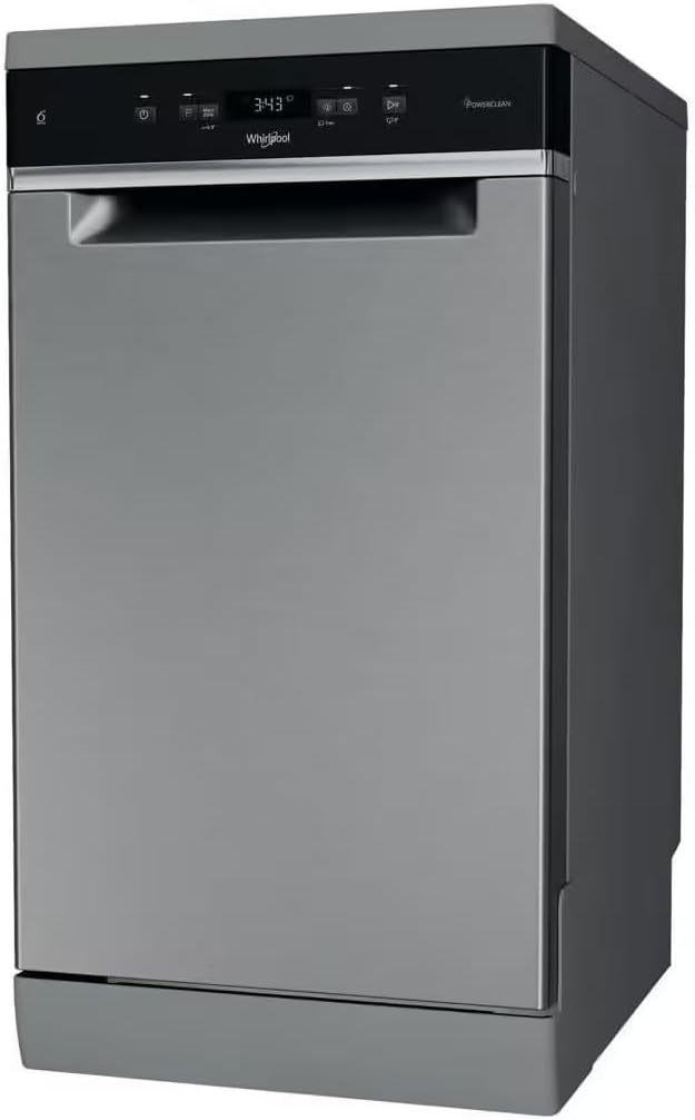 Whirlpool WH6FC11BS7A0X Lave-vaisselle, 45 cm, r¨¦glable, acier inoxydable, 41 dB, 11 couverts, 9 programmes, moteur Inverter, pose libre