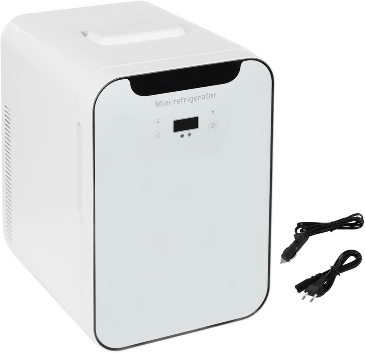 Mini r¨¦frig¨¦rateur DAOHHFO, ¨¦clairage LED, 27, 2 ¡Á 34, 5 ¡Á 42, 2 cm, 22, 2 ¡Á 21, 7 ¡Á 33, 7 cm, 50 db, 12 V, 18¡ãC, 65¡ãC, 240V, portable, minibar