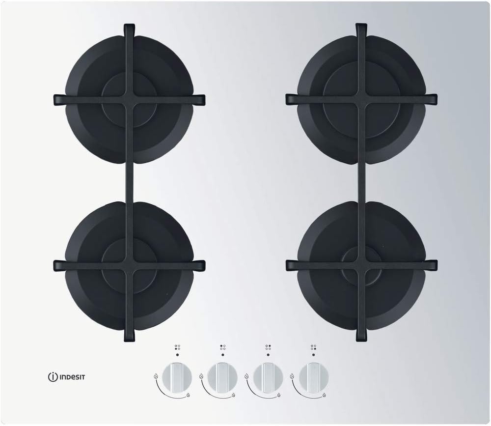 Plaque de cuisson Indesit, mod¨¨le gaz ING 61T/WH, verre