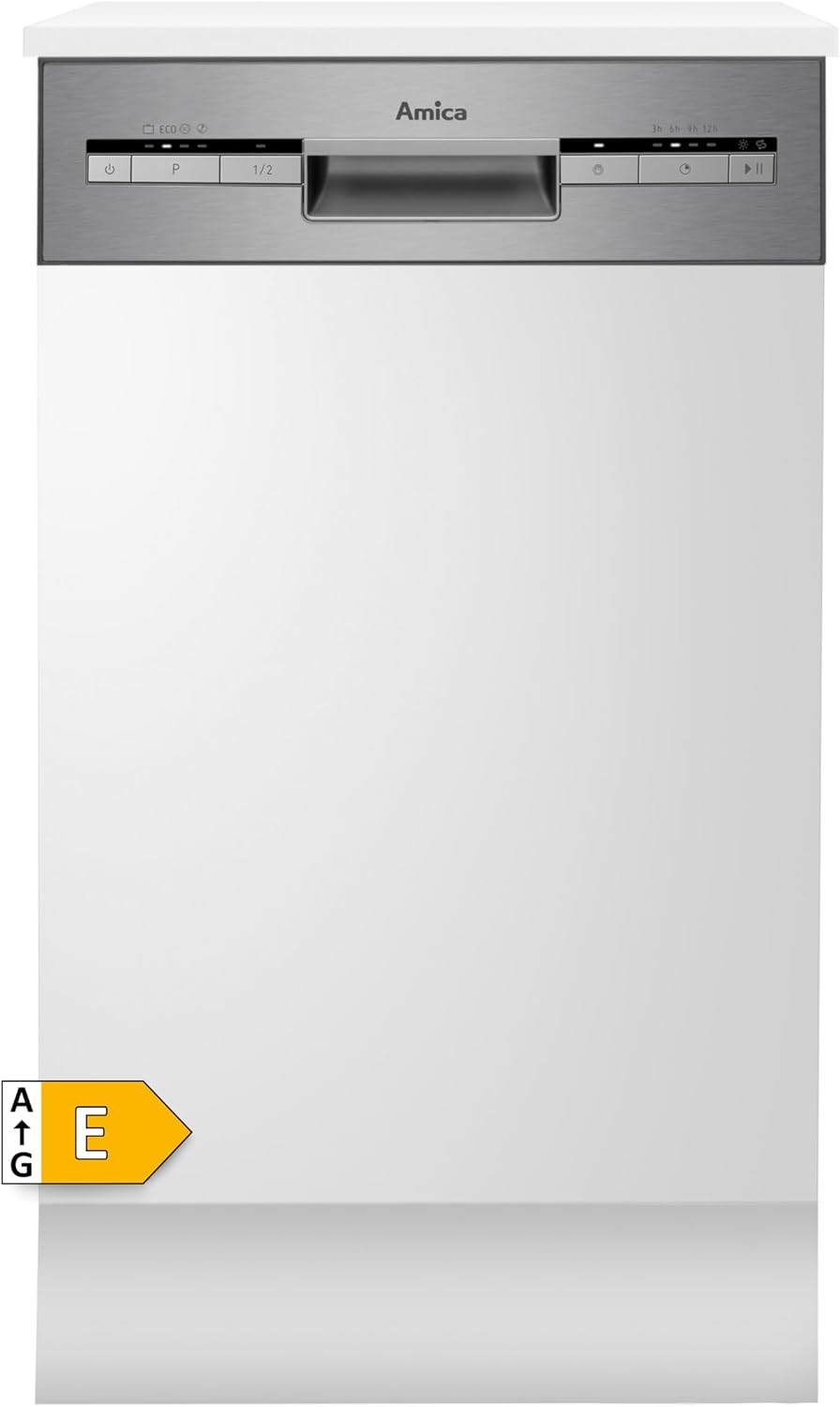 Amica Lave-vaisselle, 47 dB, r¨¦glable, 3 paniers, 4 programmes, 9 mg, encastrable, AQS, classe d'efficacit¨¦ ¨¦nerg¨¦tique E