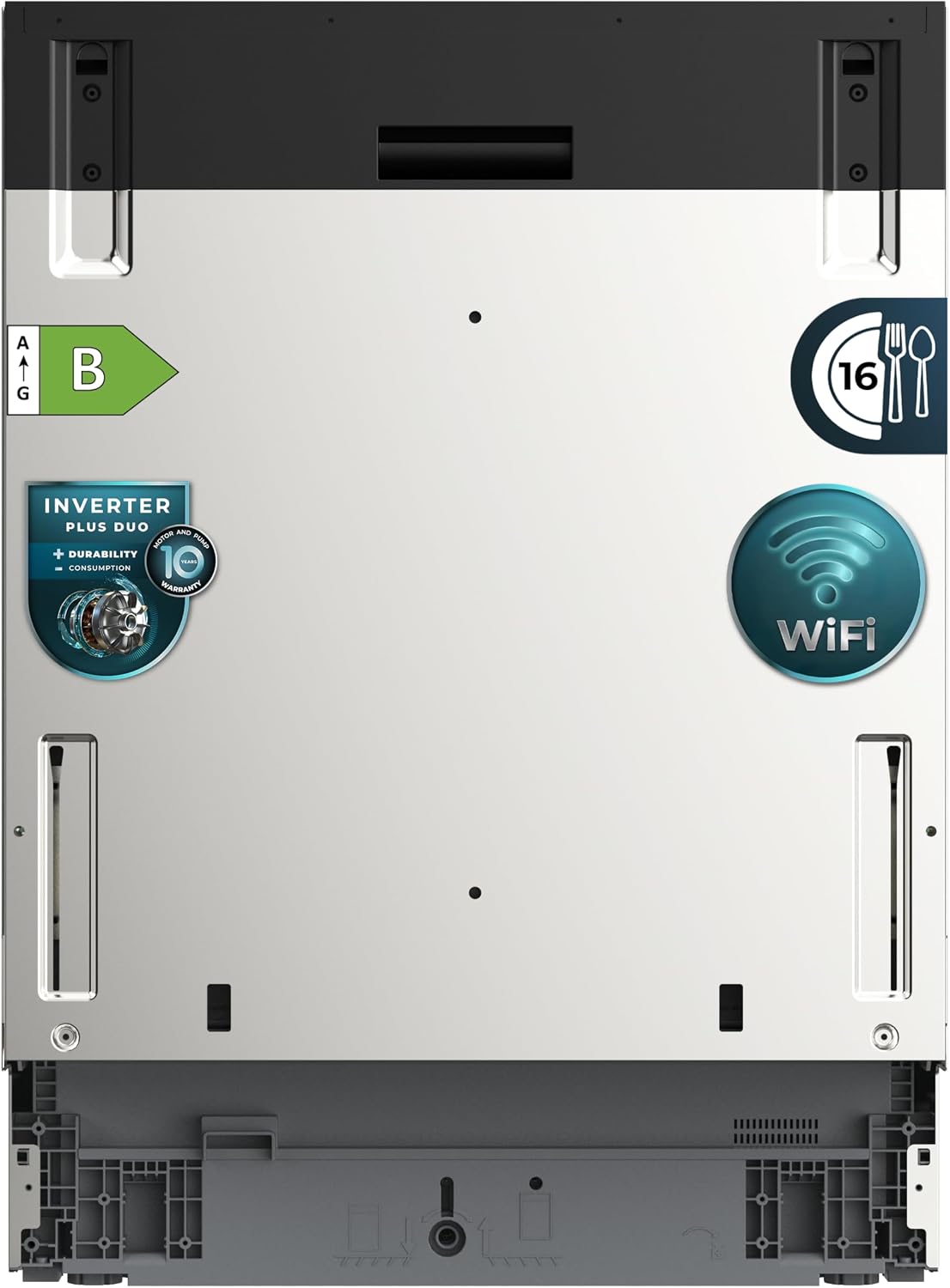 Cecotec Lave-vaisselle, 60cm, Wi-Fi, 16 Couverts, 16 Programmes, 10 programmes, moteur Inverter, encastrable, fonction vapeur, Panier ¨¤ Couverts