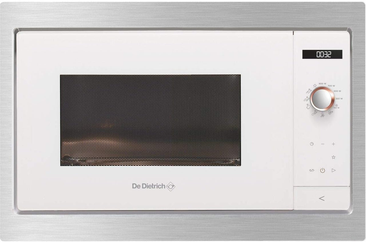 Four micro-ondes, 900 W, ¨¦clairage LED, acier inoxydable, De Dietrich, DME7121W, 900W, 00 Porte, Micro ondes Encastrable DME7121W, verre