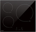 BELDEKO Plaque de cuisson, 6200 W avec minuteur int¨¦gr¨¦, verre, 560 ¡Á 490 ¡Á 55 mm, 590 ¡Á 520 ¡Á 58 mm, 160 mm, 1400 W, 180 mm, 1800 W