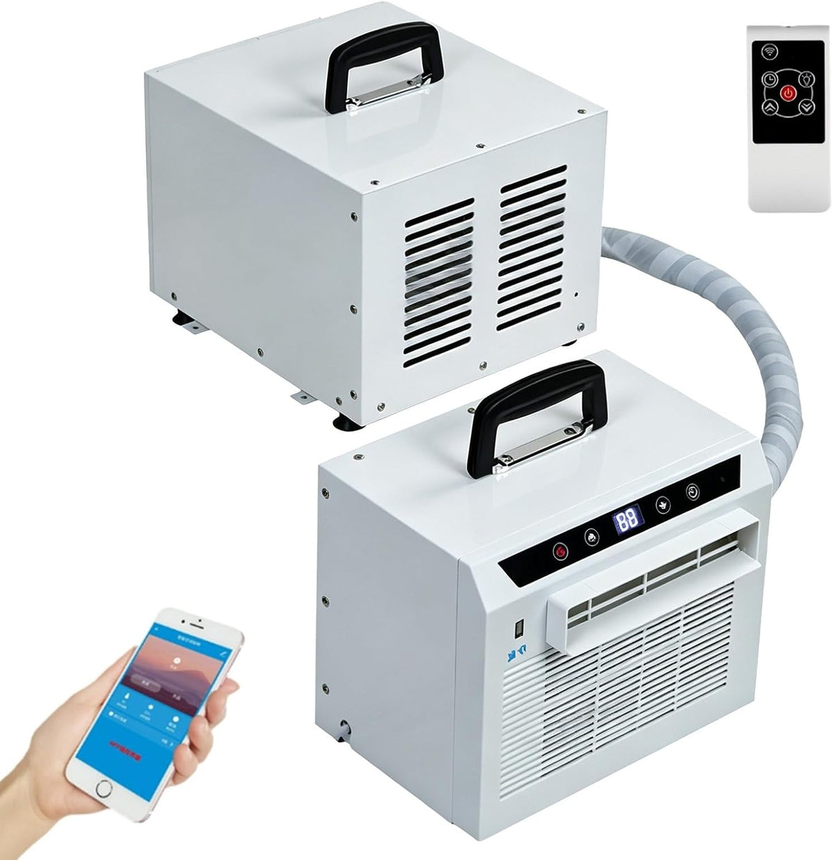 Climatiseur Pvxa 1MConnectingPipe, t¨¦l¨¦commande, 3 000 Btu, Le Bureau Et Le Camping 1MConnectingPipe, 1 300 W, Minuterie 24 H, Wi-Fi