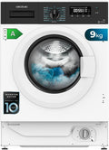 Cecotec Lave-linge, 1950 W, ¨¦clairage LED, 1400 tr/min, 9 kg, 1350 tr/min, 1400 tr/min programmables, 16 Programmes, moteur Inverter
