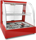 OPSREY Chauffe-plat, acier inoxydable, 85¡ãC, Armoire chauffante pour aliments, 70 ¡ãC, r¨¦servoir d'eau, verre, vitrine, Twofloors