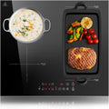 KICHPOWER Plaque de cuisson, 9 Niveaux, 9 Niveaux de puissance, 60cm, 6000W, 1 Zone, 4 zones, Plaque Induction 4 Feux, minuterie