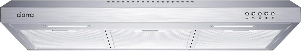 CIARRA Hotte aspirante, ¨¦clairage LED, acier inoxydable, 30 pouces, 4.8 pouces, CAS75918A