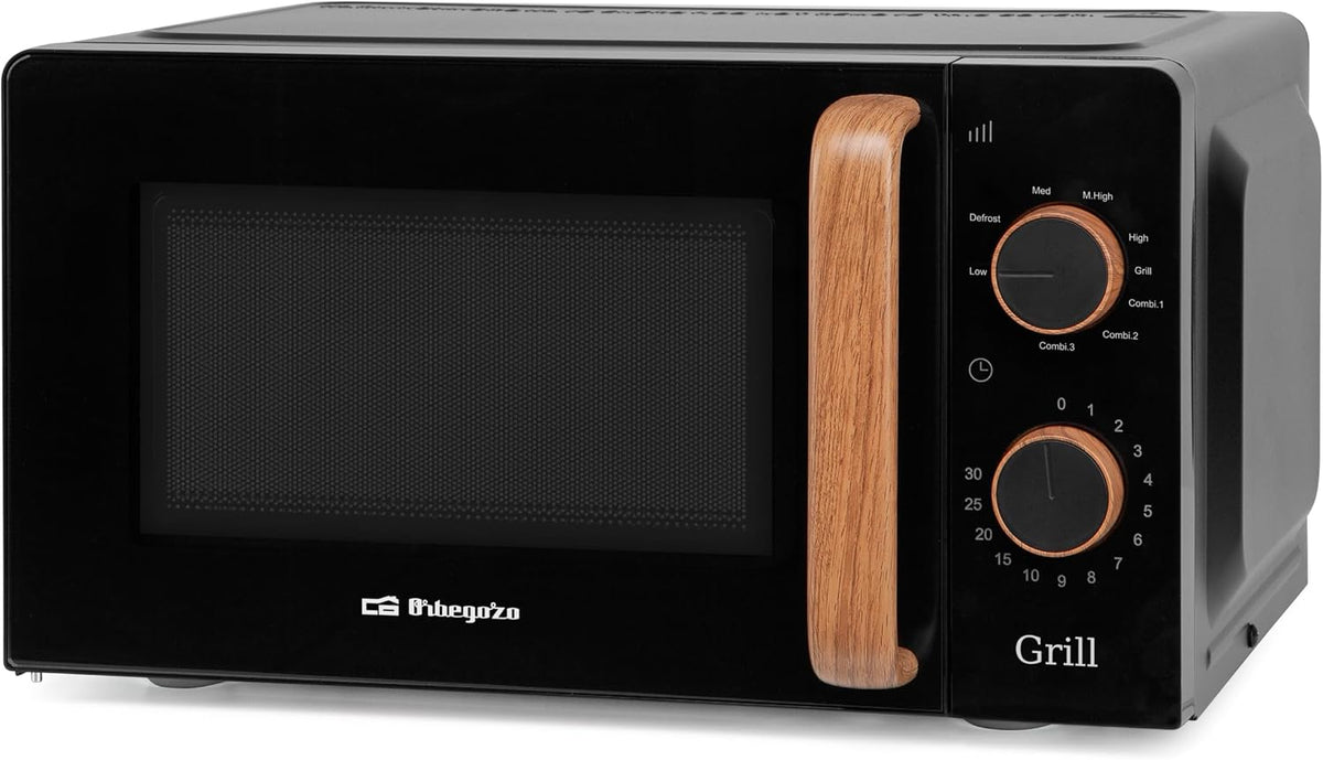 Orbegozo Four micro-ondes, Mi 2140 Noir Micro-ondes Avec Grill 700w Avec 20 Litres, 466 ¡Á 268 ¡Á 395 mm, 446 ¡Á 243 ¡Á 361 mm, 700 W, 900 W, 230V