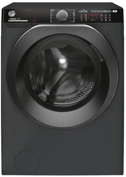 Hoover HWP48AMBCR Lave-linge, 8 kg, 40 programmes, 1400 trs/min, fonction vapeur, Induction, Classe A, connect¨¦, Anthracit