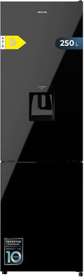 Cecotec R¨¦frig¨¦rateur, 250 L, No Frost, verre, 180 cm, 55 cm, 250L, ¨¦clairage LED, r¨¦glable, Total No Frost, moteur Inverter