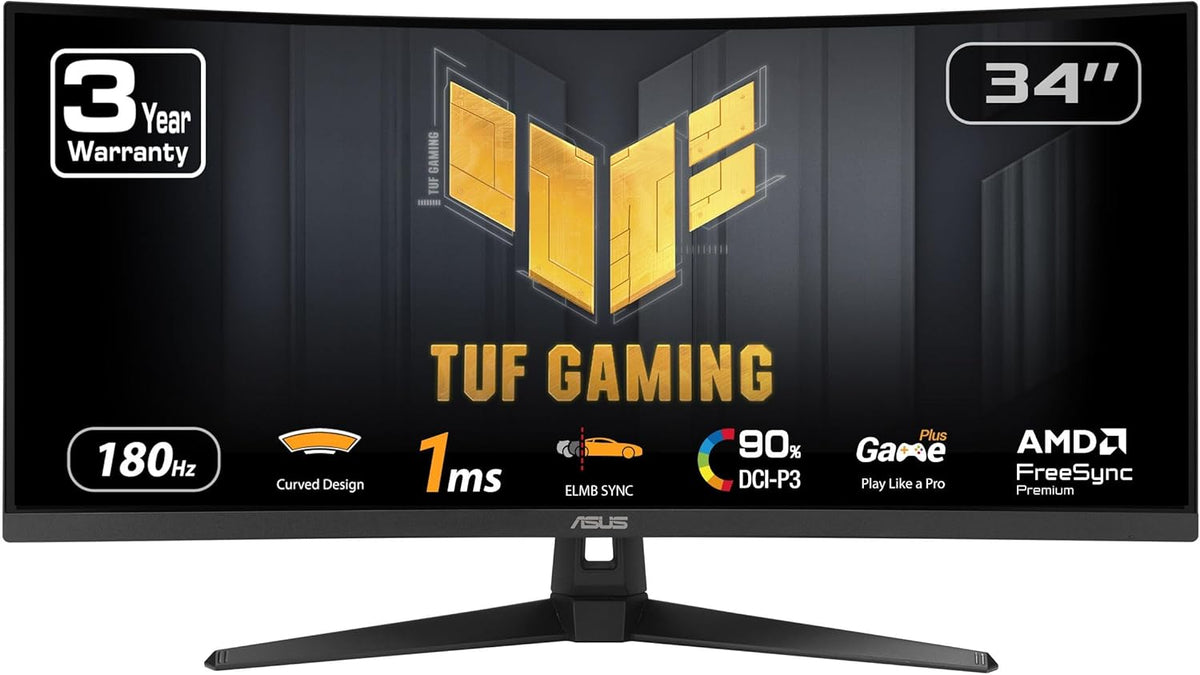 ASUS Moniteur PC, 34 pouces, VG34VQ3B 1440p, 180Hz, 180 Hz