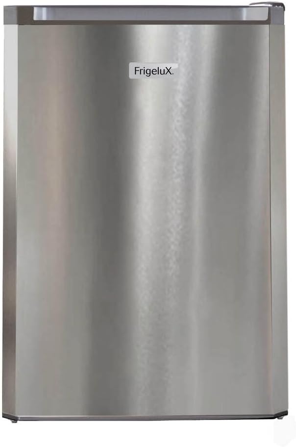 FrigeluX RTT127XE R¨¦frig¨¦rateur, 55 ¡Á 58 ¡Á 82, 5 cm, r¨¦glable, acier inoxydable, 120 L, 120L, porte r¨¦versible, verre
