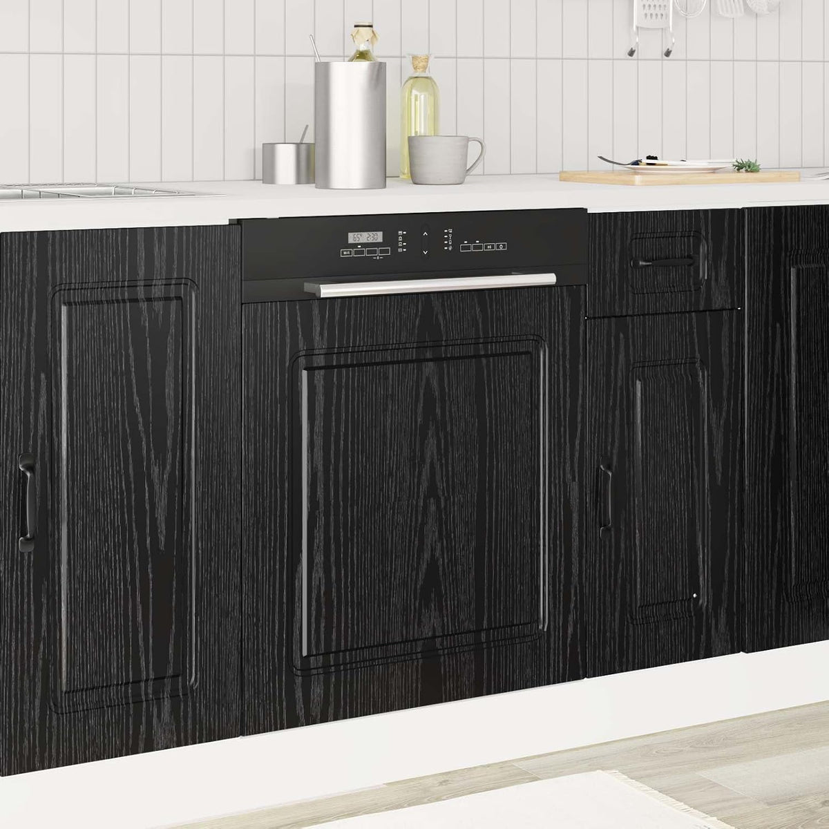 NiuBIKeLasI Lave-vaisselle, fa?ade de cuisine pour espace de rangement dans la cuisine moderne, 60 ¡Á 1, 5 ¡Á 57 cm