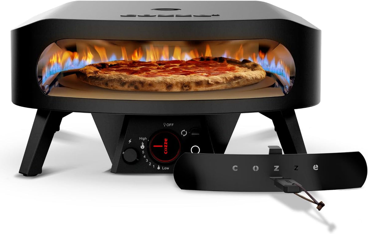 Four ¨¤ pizza, 43 cm, ¨¦clairage LED, acier inoxydable, cozze, 430 mm, 17 pouces, 600¡ãC, 8 kW, 485 ¡ãC, Cuisson en 2 minutes
