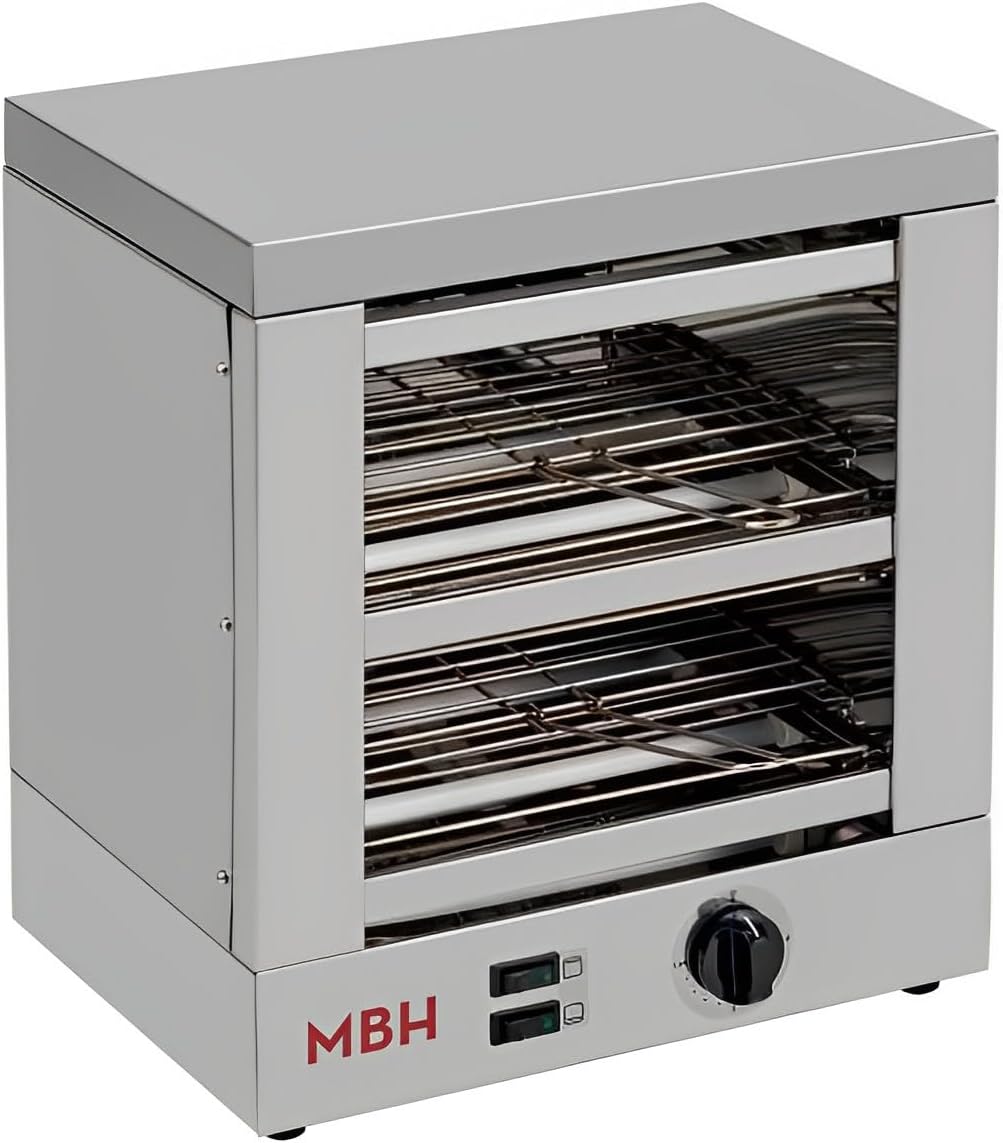 Grille-pain, 2 Niveaux, acier inoxydable, MBH - MAQUINARIA BAR HOSTELER¨ªA, minuterie