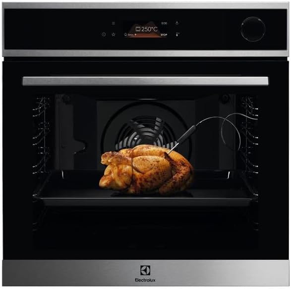 Four encastrable, 9 modes, Four Int¨¦grable Multifonction 72l 60cm Pyrolyse Inox, Electrolux, EOC8P29X, acier inoxydable, fonction vapeur